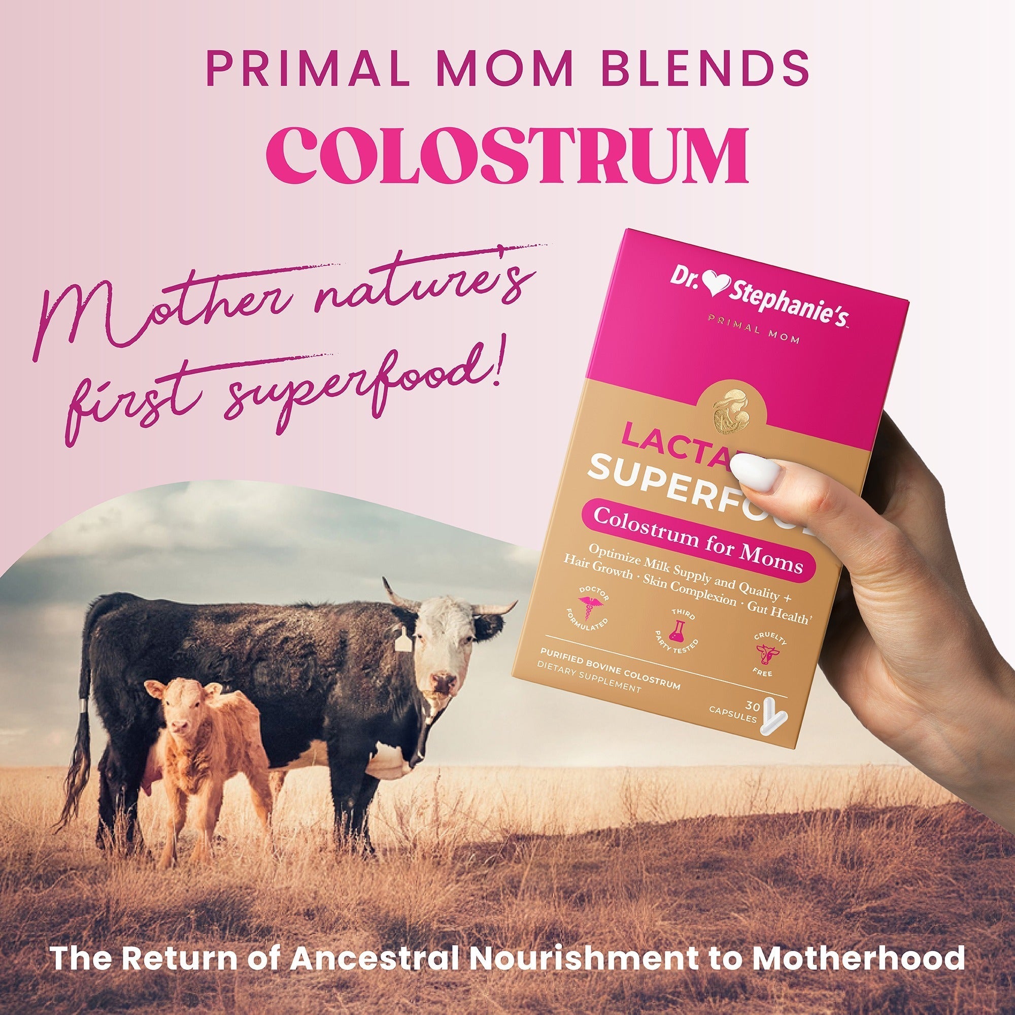 Purified Colostrum Capsules Dr. Stephanie's