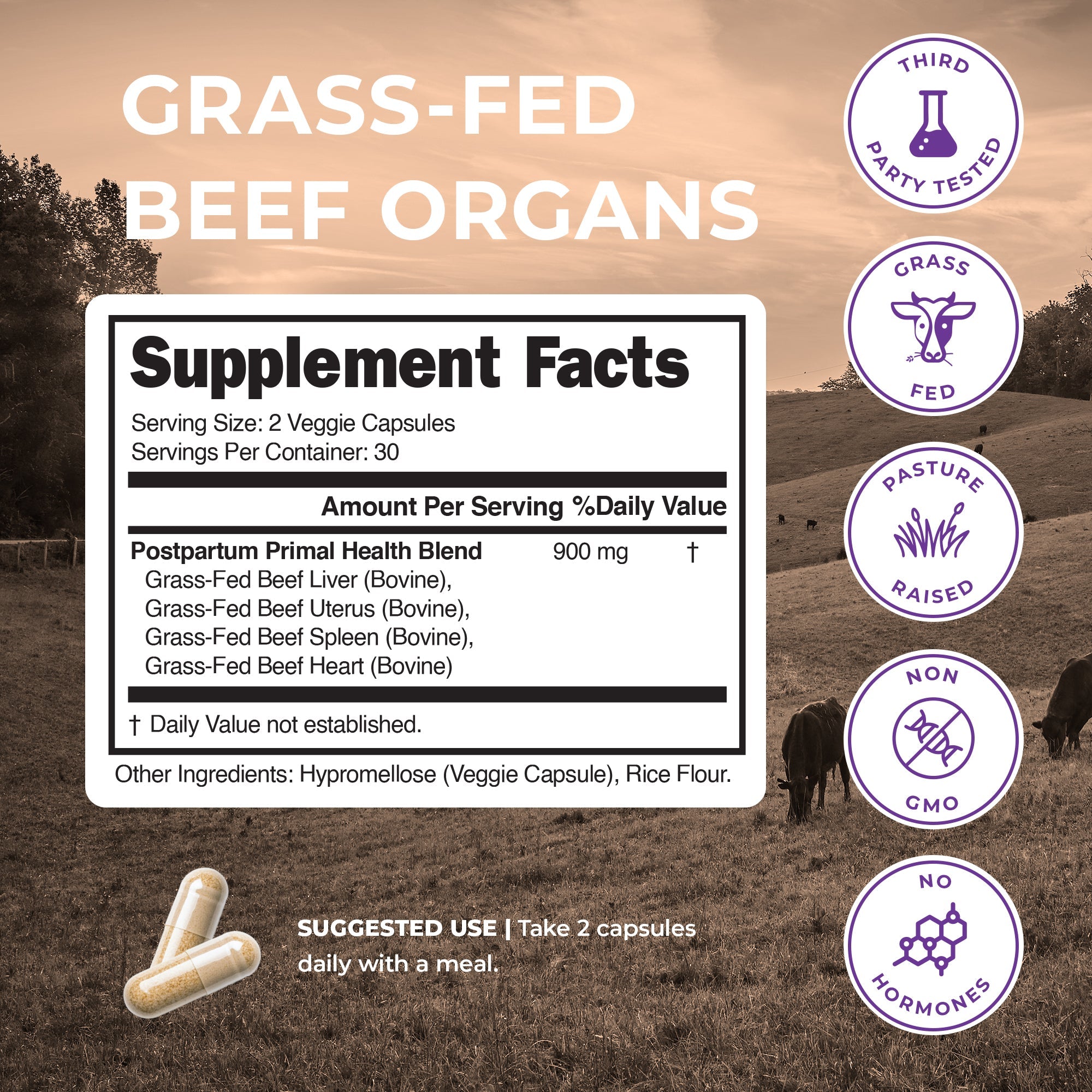 Primal Grassfed Beef Organs Dr. Stephanie's