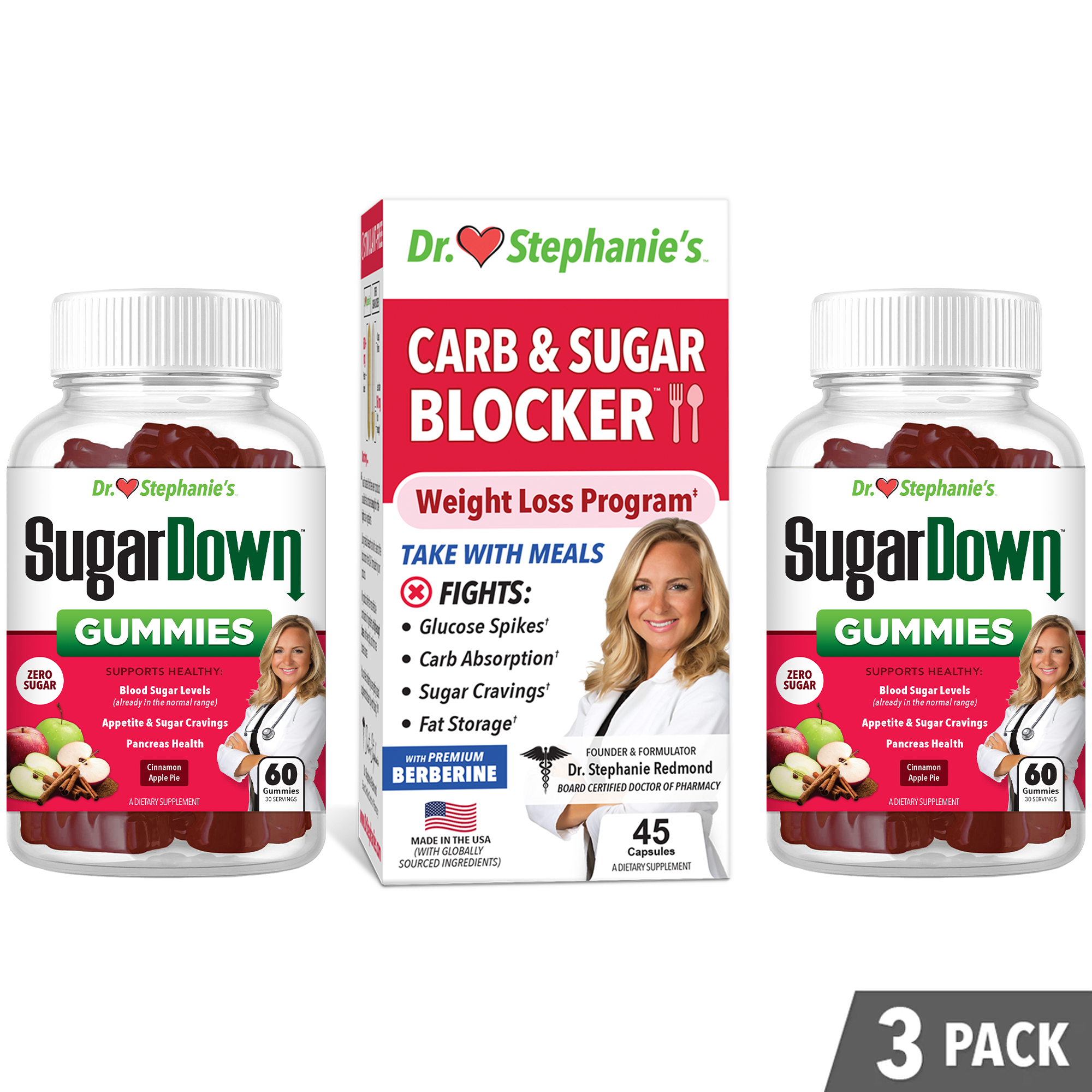 Carb & Sugar Blocker + SugarDown 3 Pack Dr. Stephanie's