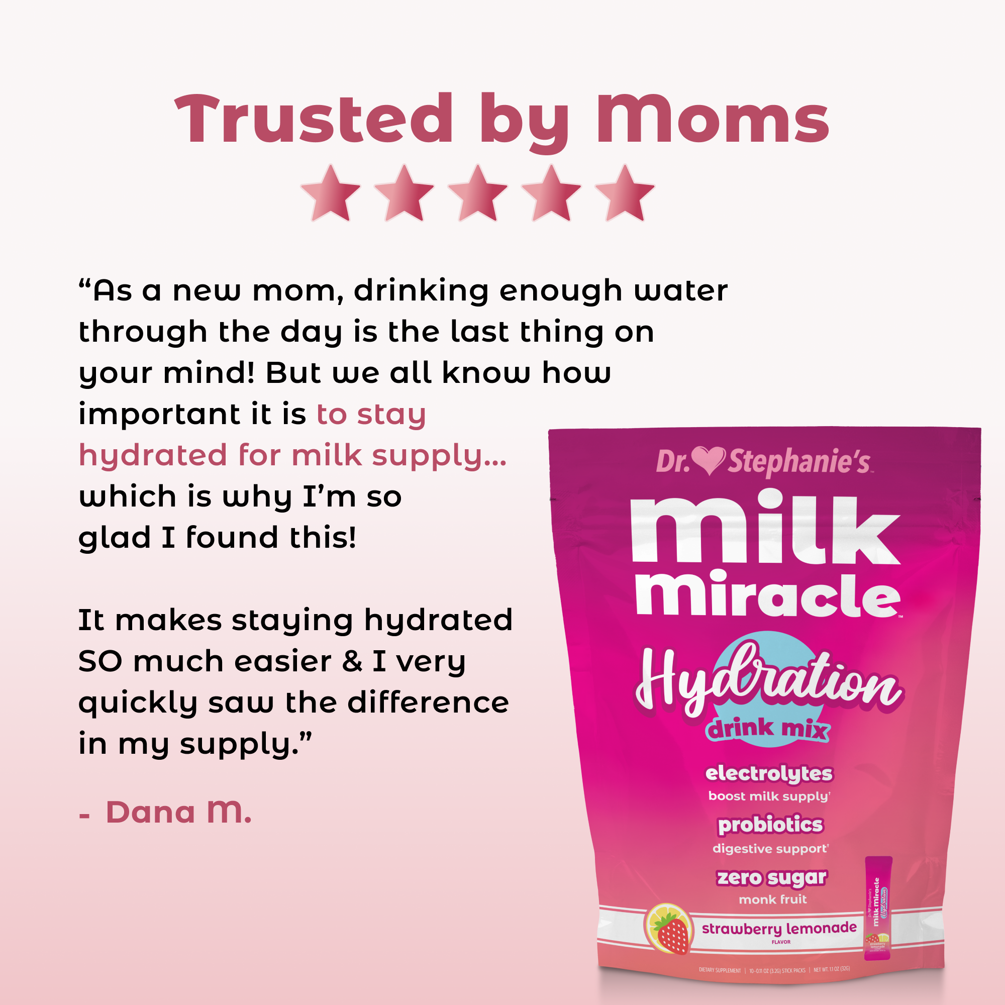 Milk Miracle Hydration Drink Mix Dr. Stephanie's