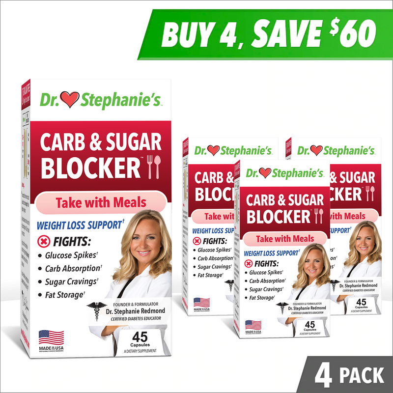 Carb & Sugar Blocker (previously Mealtime Sugar Defense) 4 bottle bundle Dr. Stephanie's